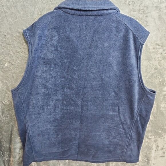 Columbia Men’s 2XL Fleece Zip Vest Navy Blue - Picture 8 of 10